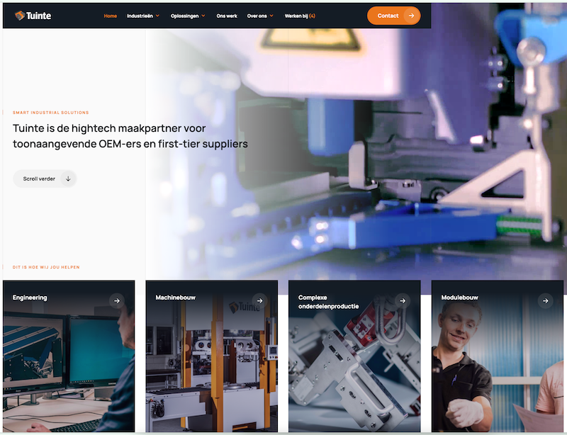 Tuinte nieuwe website